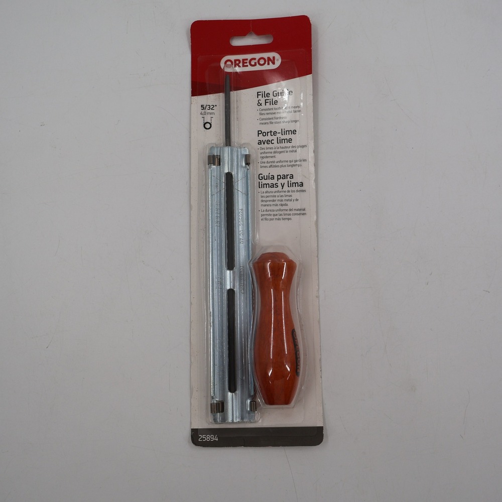 Oregon File Guide & File 25894 5/32 Inch 4.0mm Chainsaw Sharpener Wood Handle
